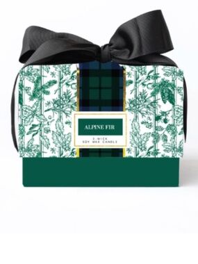 New 8 Oak Lane Alpine Fir 3-Wick Boxed Soy Wax Candle
